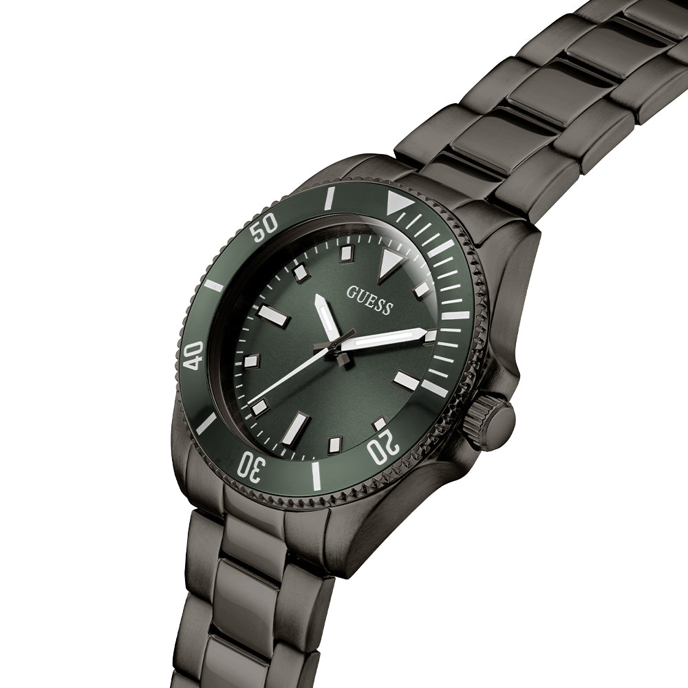 Guess Sport 3-Hand 43mm Stainless Steel Band