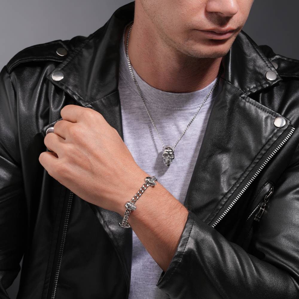 Police Accessories Vertex Bracelet For Men 185mm + 25mm Stainless Steel Bracelet