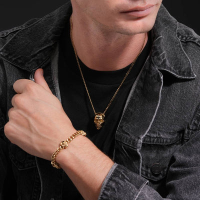 Police Accessories Vertex Necklace For Men 450mm + 50mm Stainless Steel Necklace