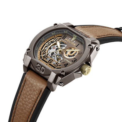 Police Norwood Automatic 45mm Leather Band