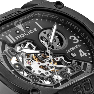 Police Norwood Automatic 45mm Leather Band