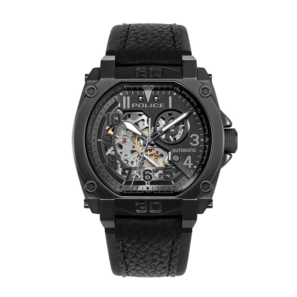 Police Norwood Automatic 45mm Leather Band