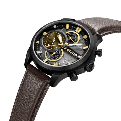 Police Reactor Multifunction 44mm Leather Band