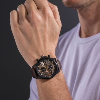 Police Reactor Multifunction 44mm Leather Band