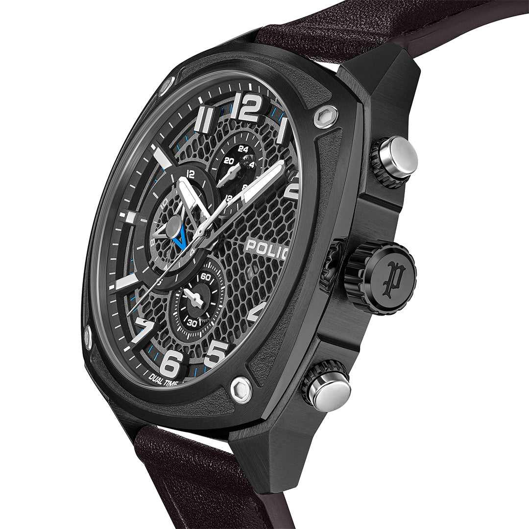 Police Portland Multifunction 44.5mm Leather Band