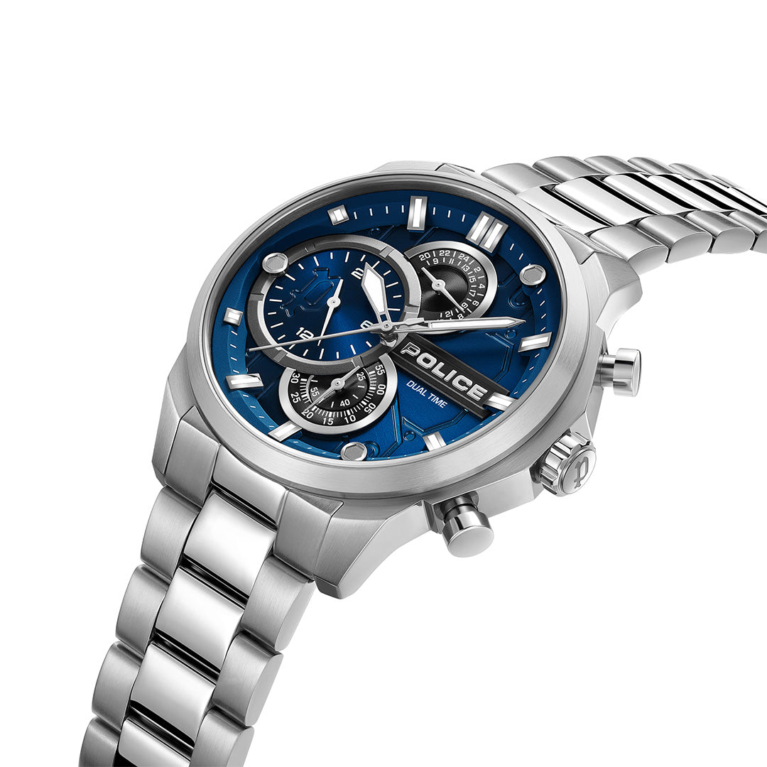 Police Reactor Multifunction 46mm Stainless Steel Band