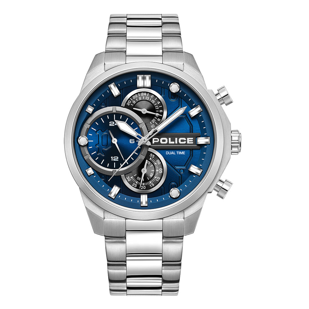 Police Reactor Multifunction 46mm Stainless Steel Band