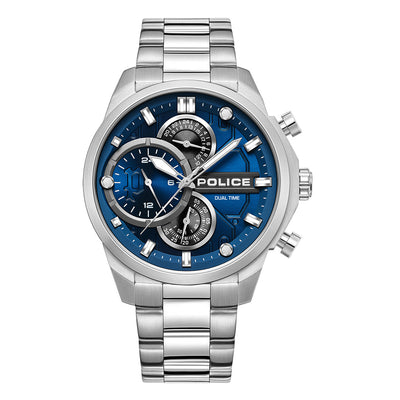 Police Reactor Multifunction 46mm Stainless Steel Band