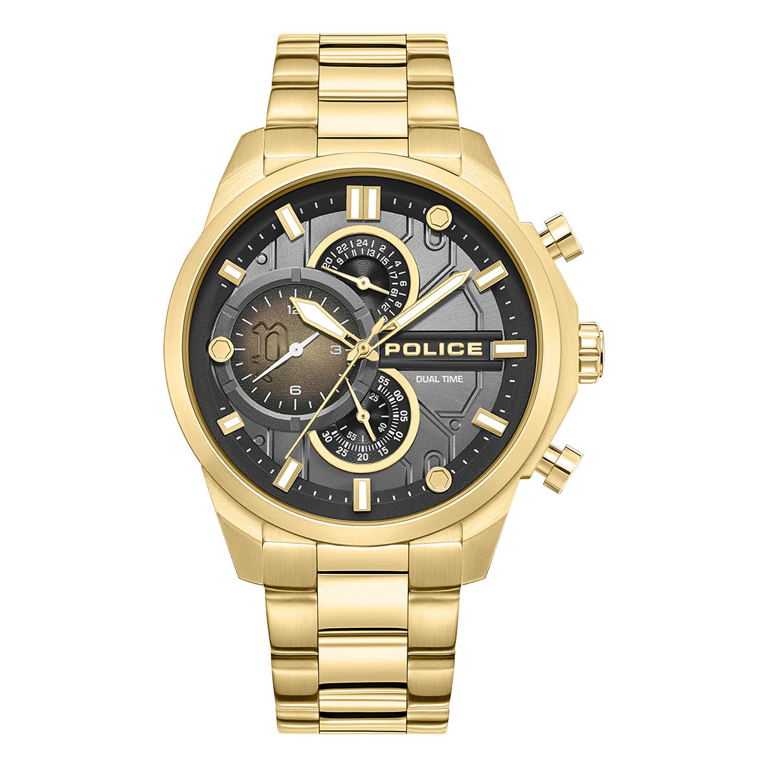 Police Reactor Multifunction 46mm Stainless Steel Band