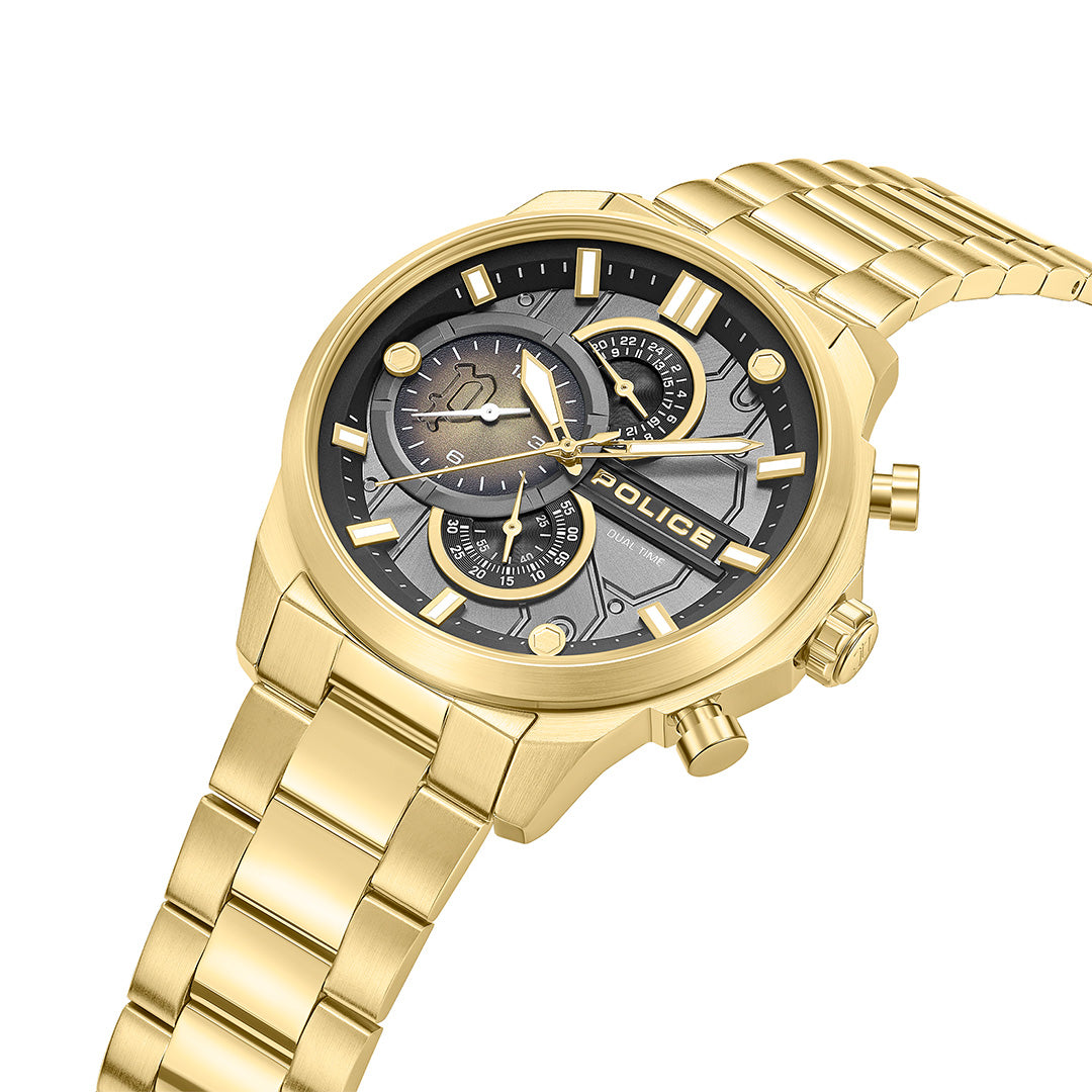 Police Reactor Multifunction 46mm Stainless Steel Band