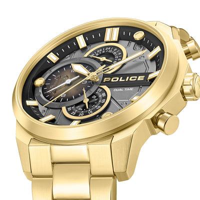 Police Reactor Multifunction 46mm Stainless Steel Band