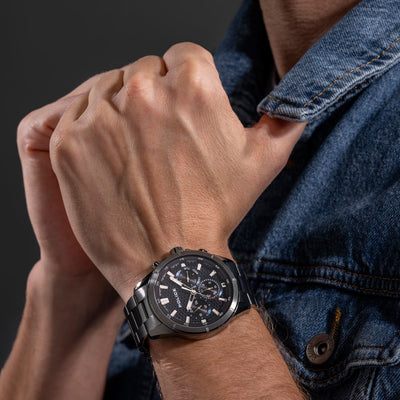 Police Malawi Multifunction 45mm Stainless Steel Band