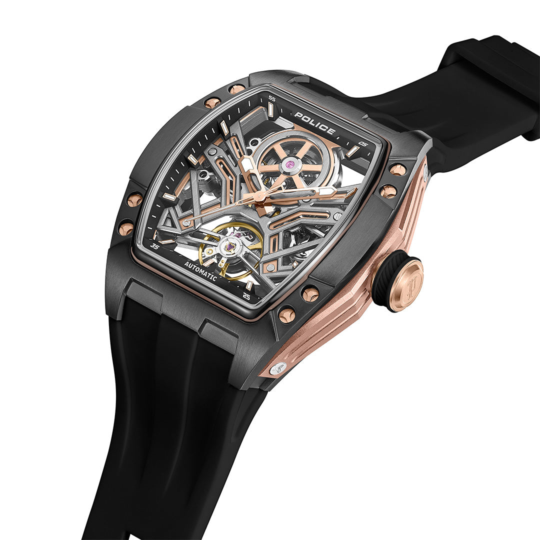 Police Tampa Automatic 42mm Rubber Band