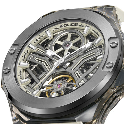 Police Cyclone Automatic 43.5mm Rubber Band