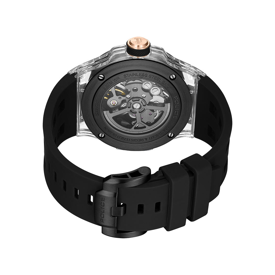 Police Cyclone Automatic 43.5mm Rubber Band