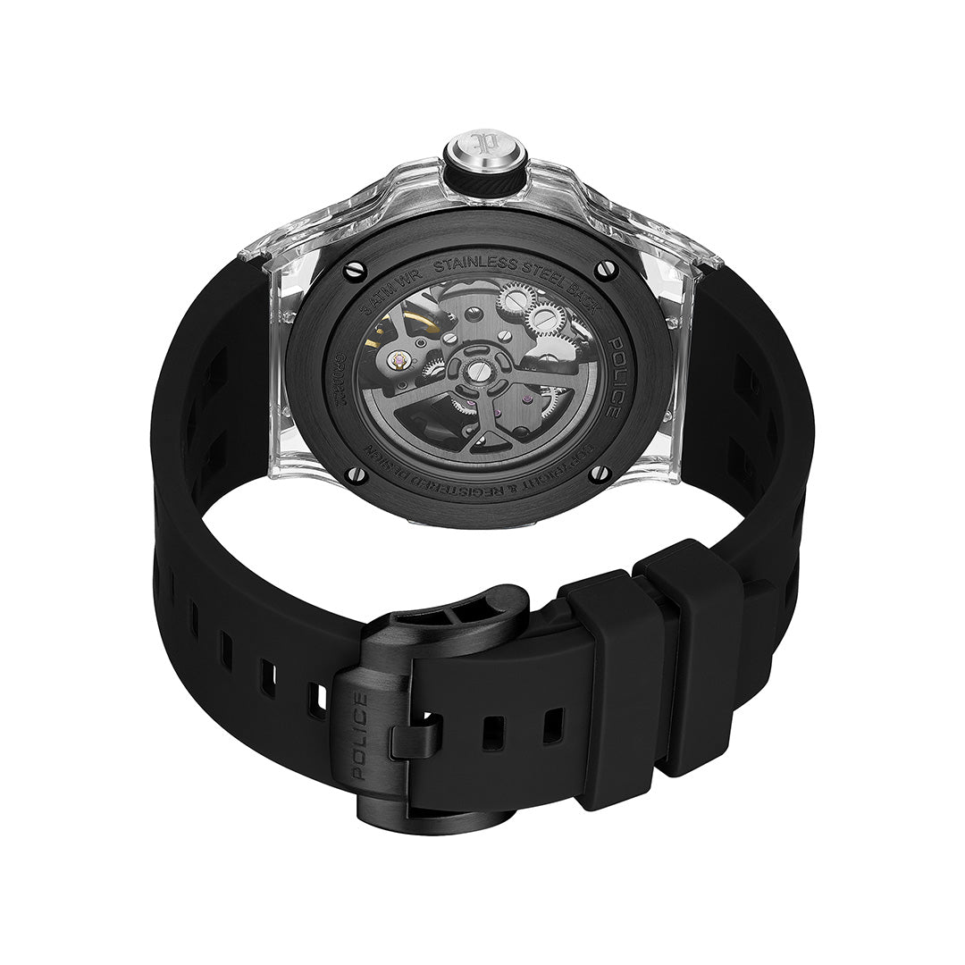 Police Cyclone Automatic 43.5mm Rubber Band