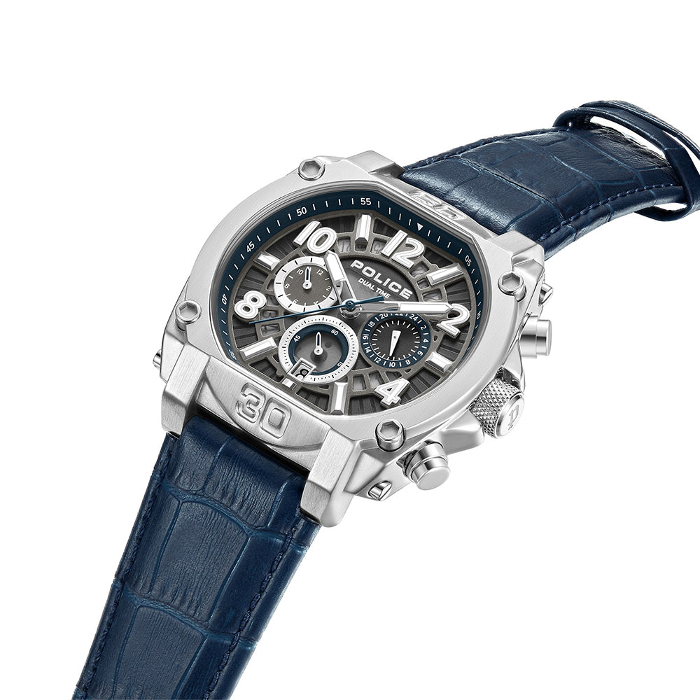 Police Norwood Dual Time 45mm Leather Band