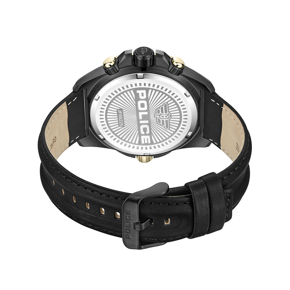 Police Electrical Multifunction 46mm Leather Band