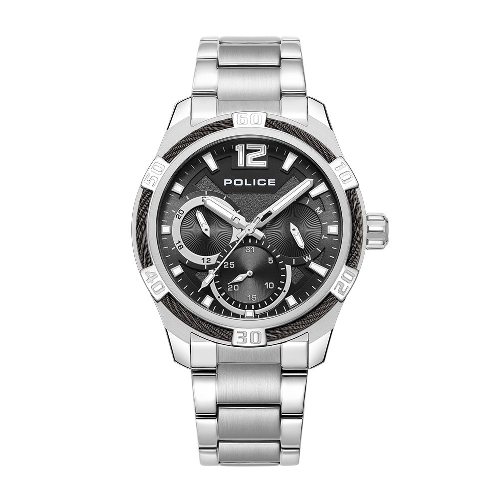 Police Chokery Multifunction 44mm Stainless Steel Band