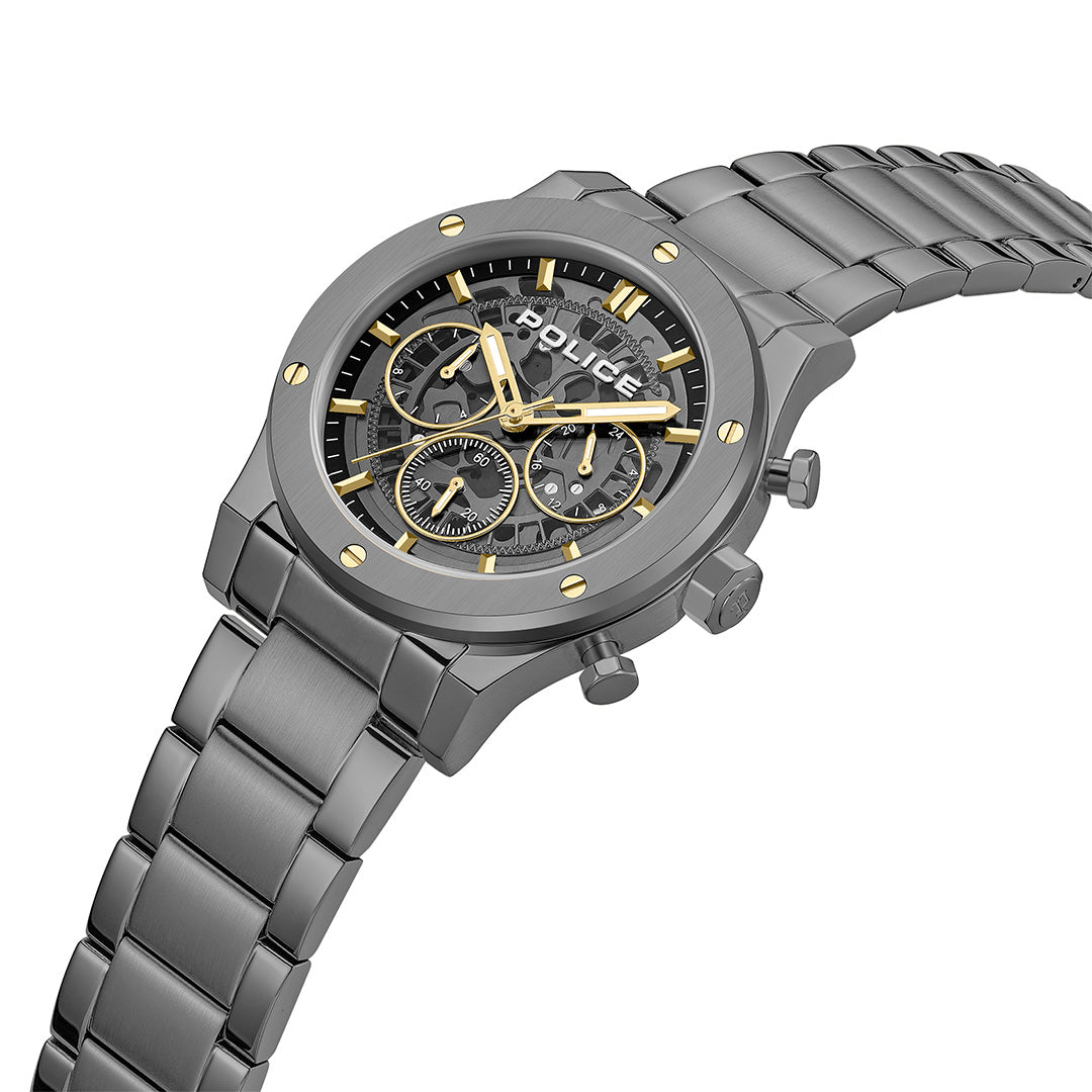 Police Knotty Multifunction 42mm Stainless Steel Band