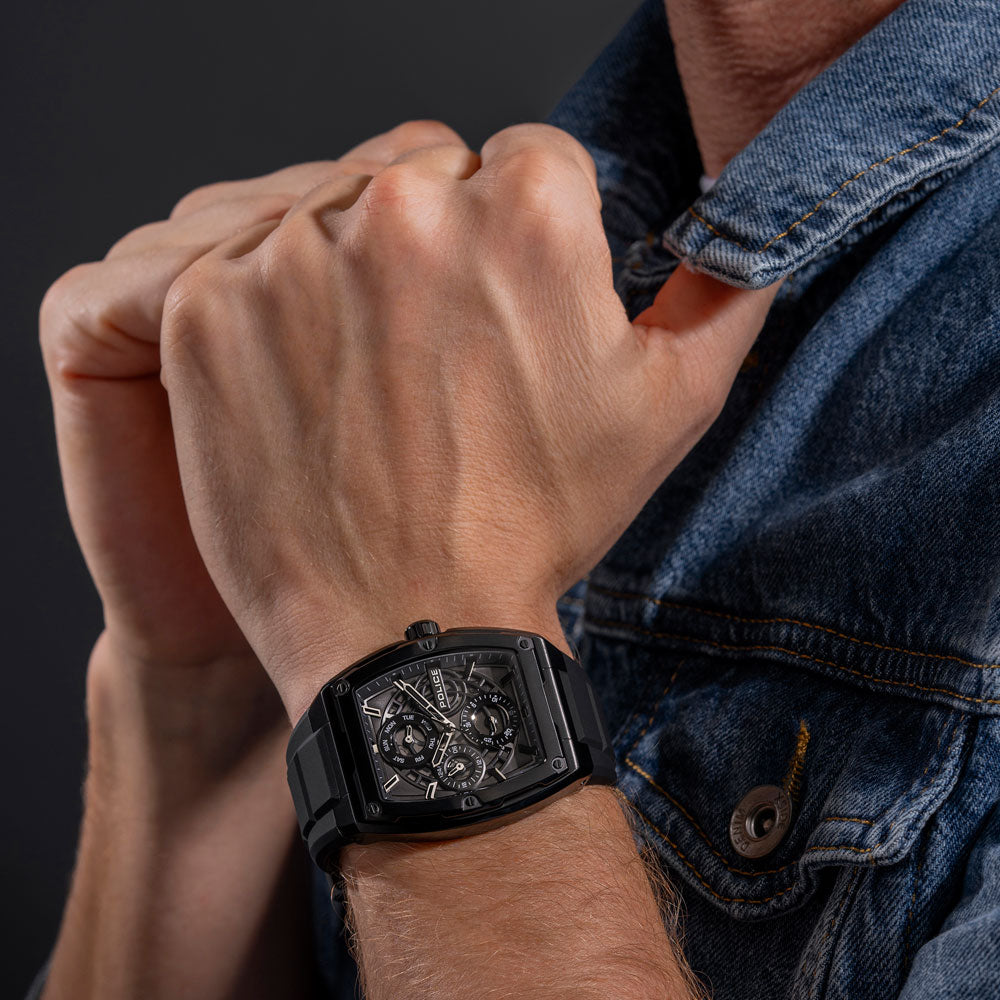 Police Creed Multifunction 42mm Rubber Band