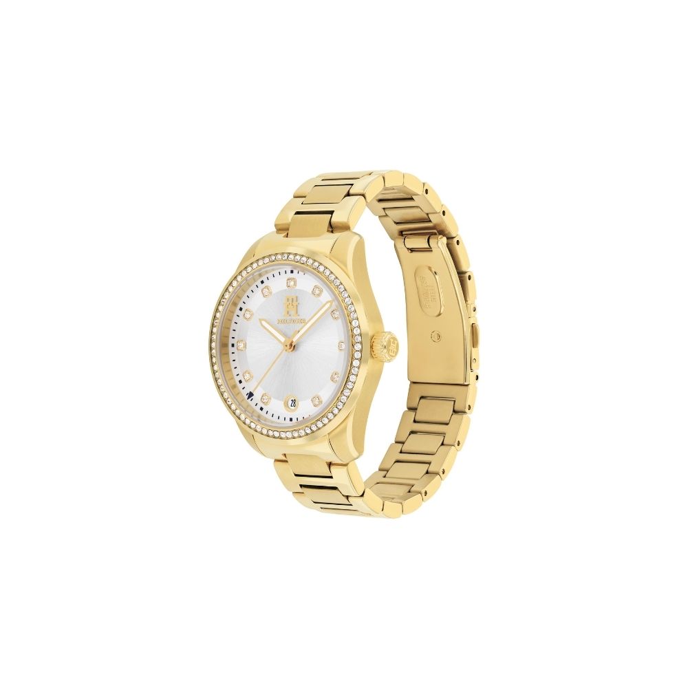 Tommy Hilfiger Th85 Crystals  3-Hand 36mm Stainless Steel Band