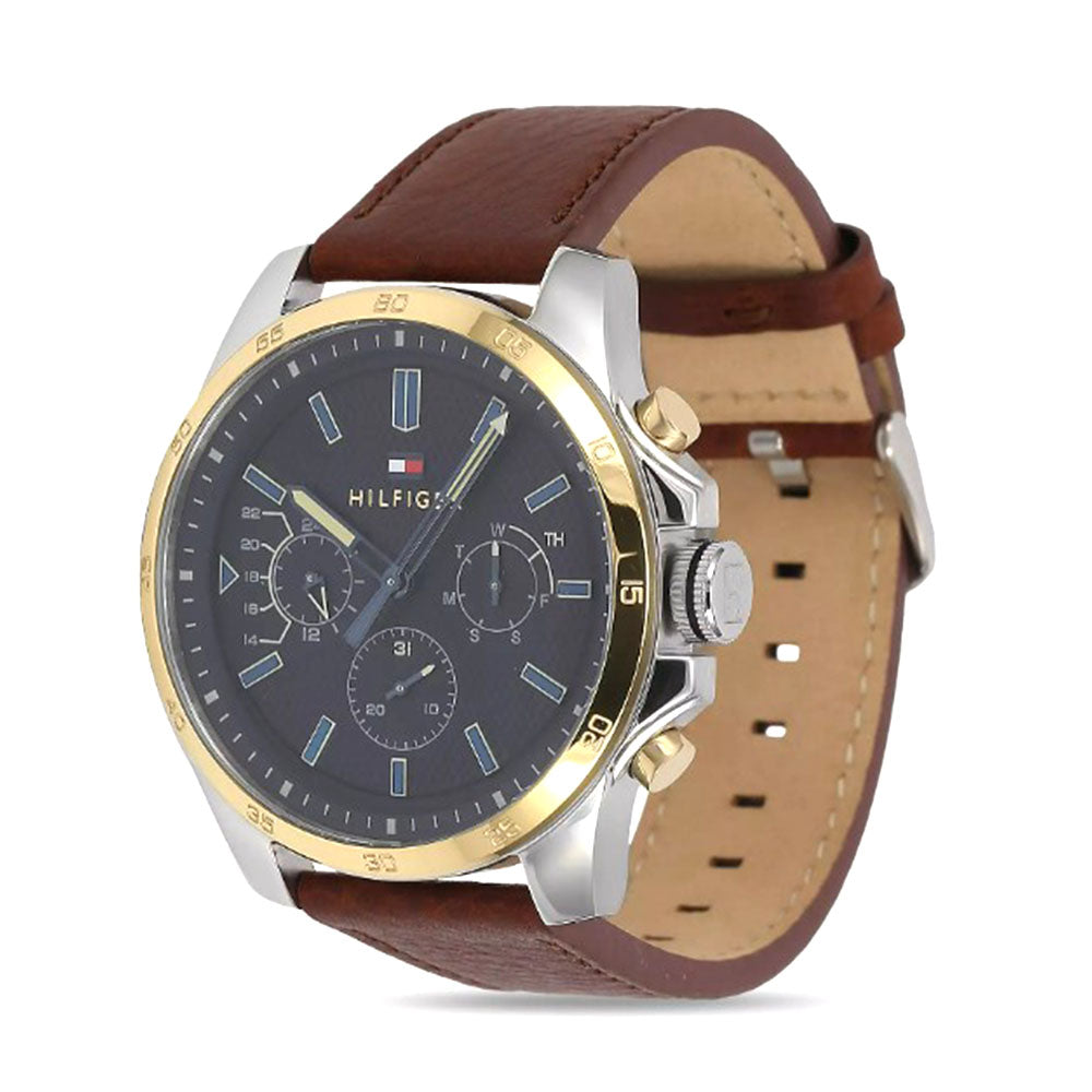 Tommy Hilfiger Decker Multifunction 48mm Leather Band