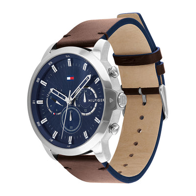 Tommy Hilfiger Jameson Multifunction 46mm Leather Band