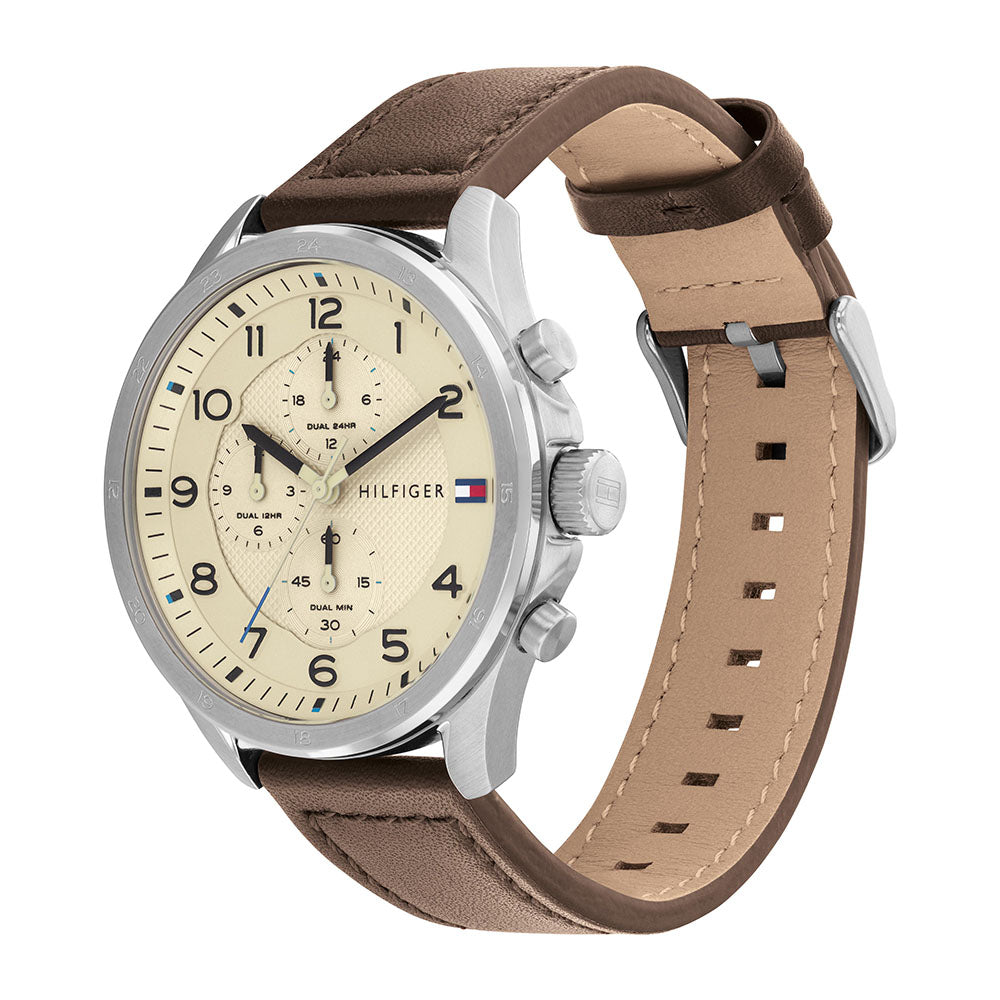 Tommy Hilfiger Axel Multifunction 45mm Leather Band