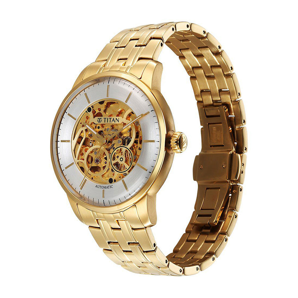 Titan Automatic Automatic 44mm Stainless Steel Band