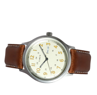 Timex Discoverer Day-Date 39mm Leather Band