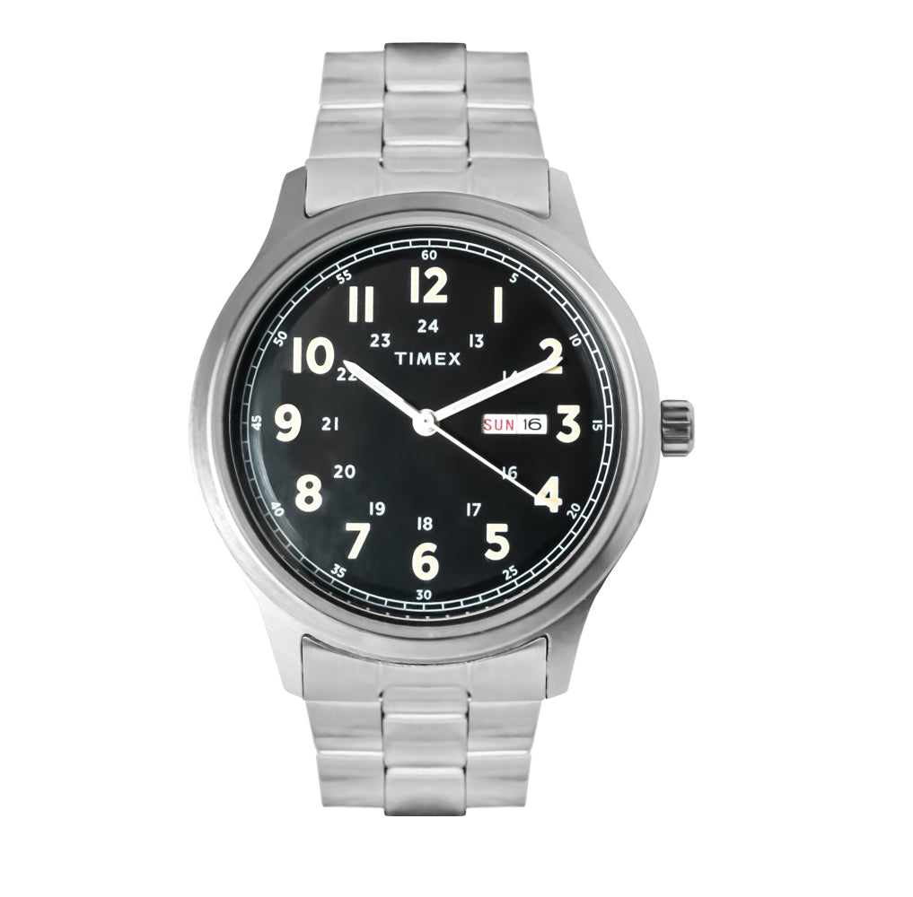 Timex Discoverer Day-Date 39mm Stainless Steel Band