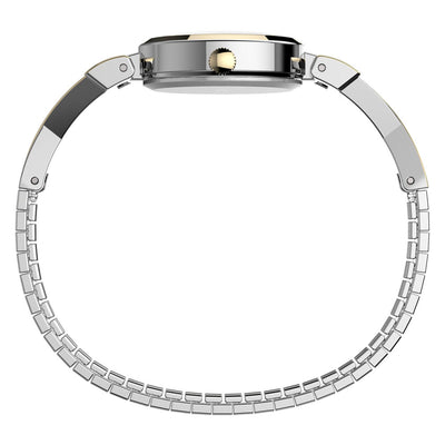 Timex Fashion Stretch Bangle Date 21mm Stainless Steel Band