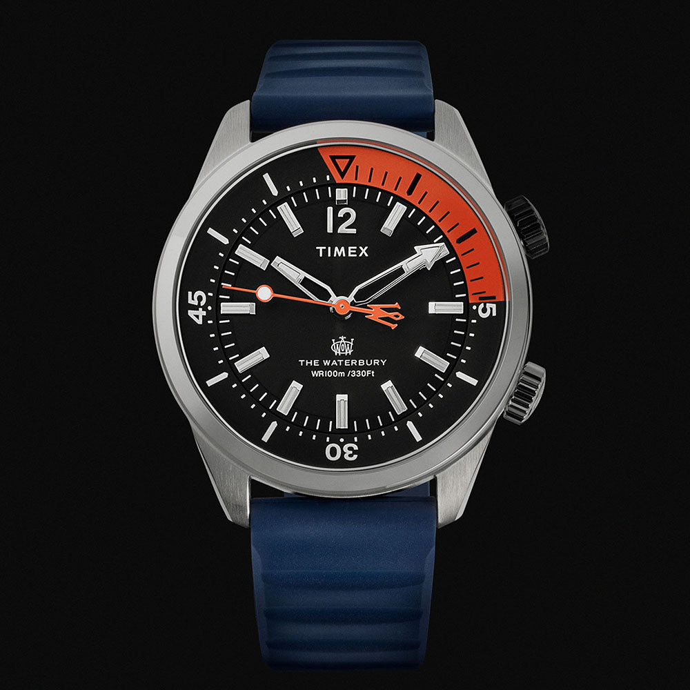 Timex Waterbury Diver Day-Date 41mm Rubber Band – Watch Republic PH