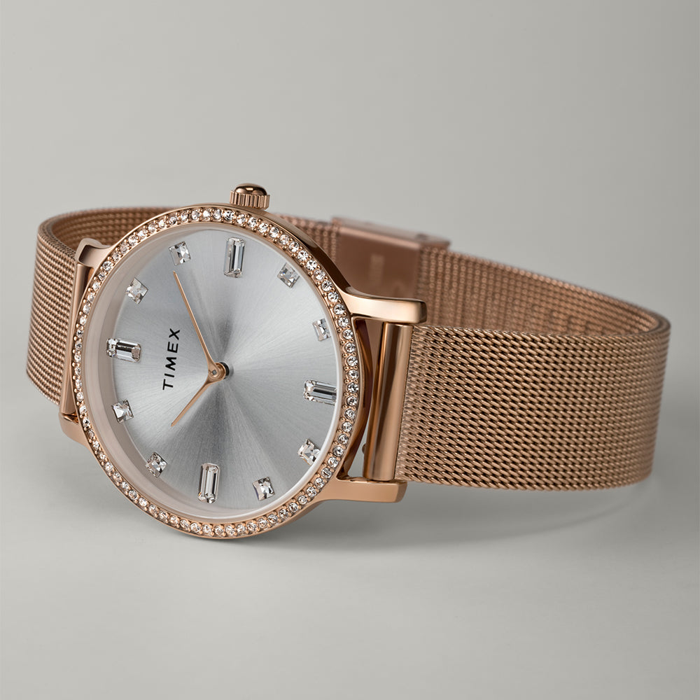 Timex Transcend 3-Hand 34mm Stainless Steel Band