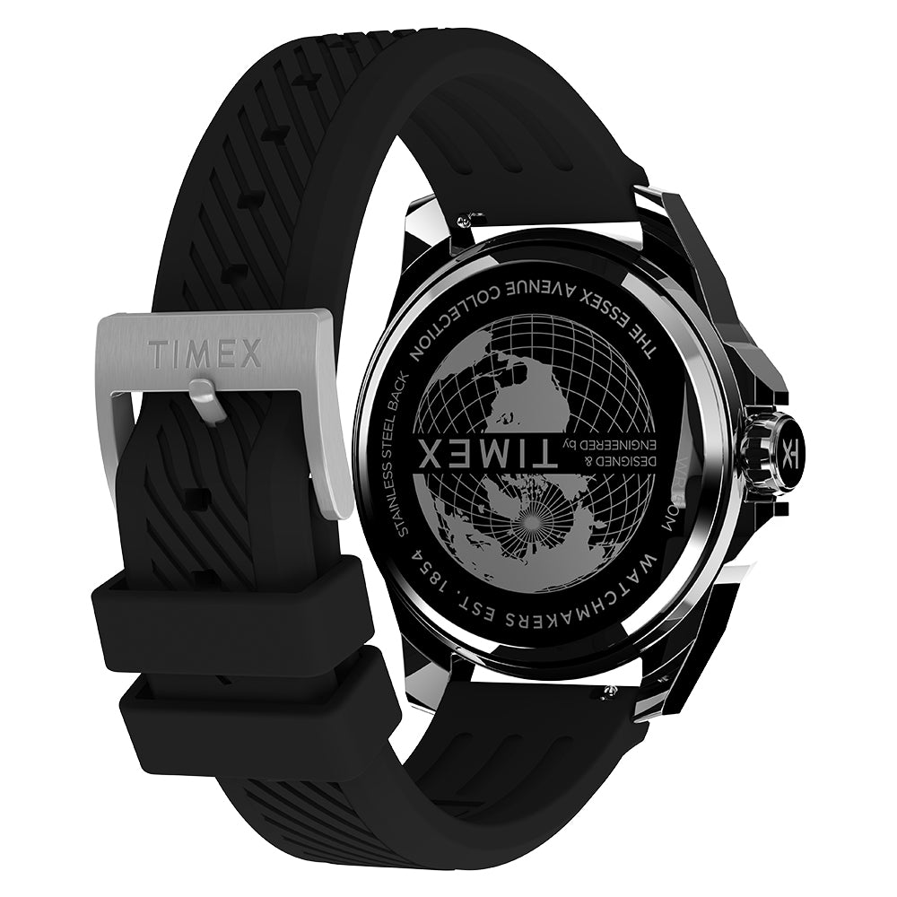 Timex Essex Day-Date 46mm Rubber Band