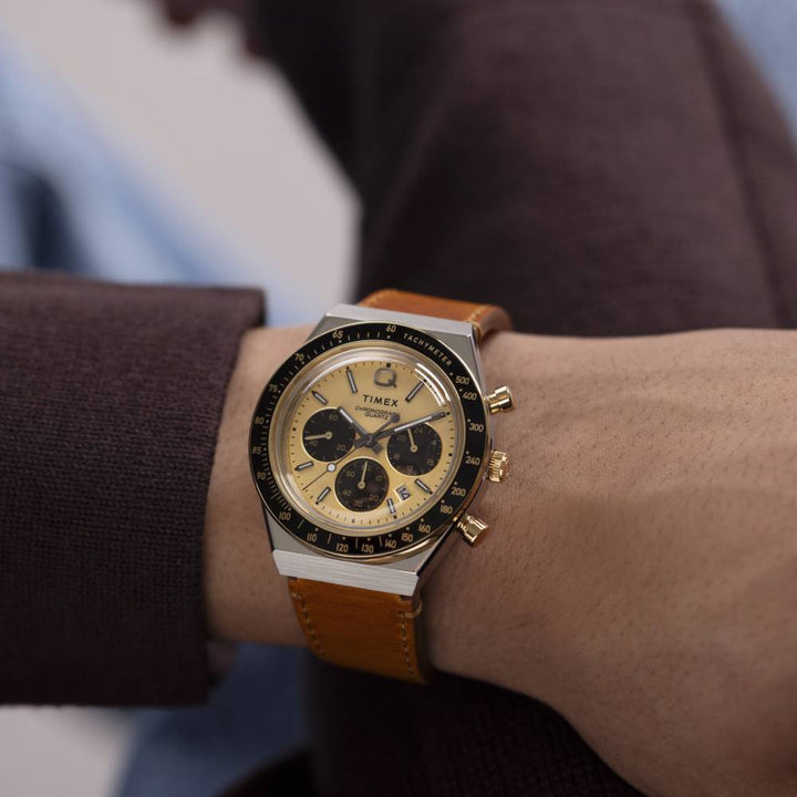 Timex Q Timex Chronograph 40mm Leather Band – Watch Republic PH