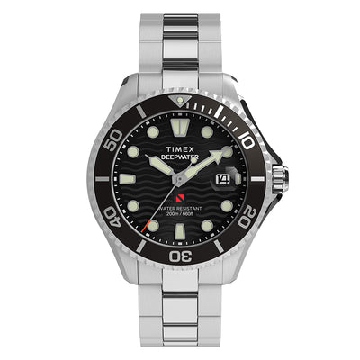 Timex Deepwater Meridian 200 Date 44mm Stainless Steel Band
