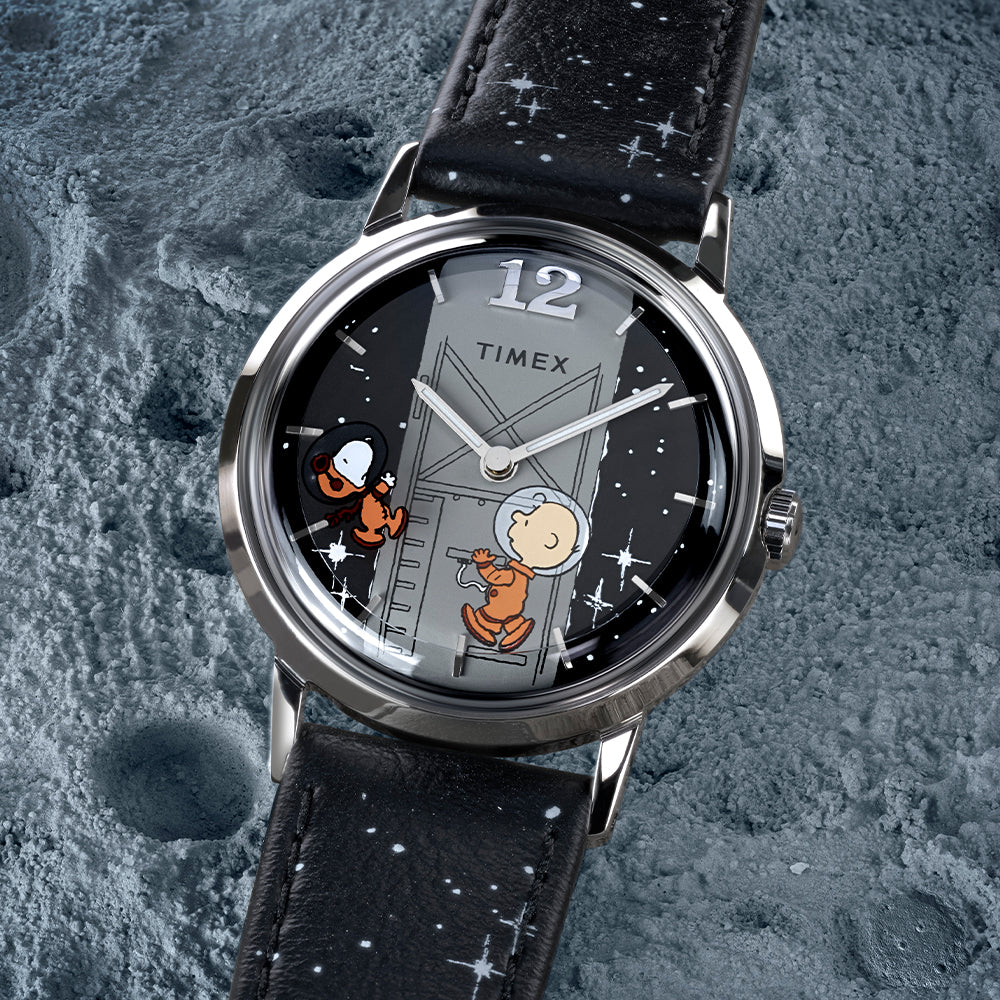 Timex Marlin x Peanuts  34mm Leather Band