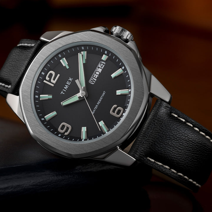 Timex Essex Avenue - Orologio Uomo Analogico Al Quarzo, Cassa 44mm, Cinturino In Acciaio Multicolore, Collezione City