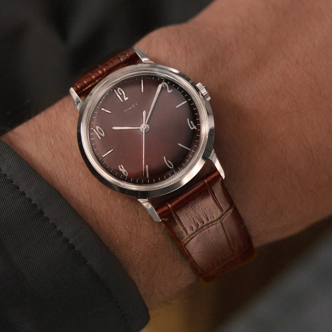 Timex Marlin Hand-wound 34mm Leather Band