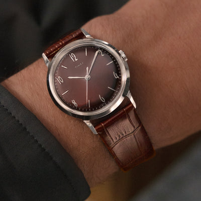 Timex Marlin Hand-wound 34mm Leather Band