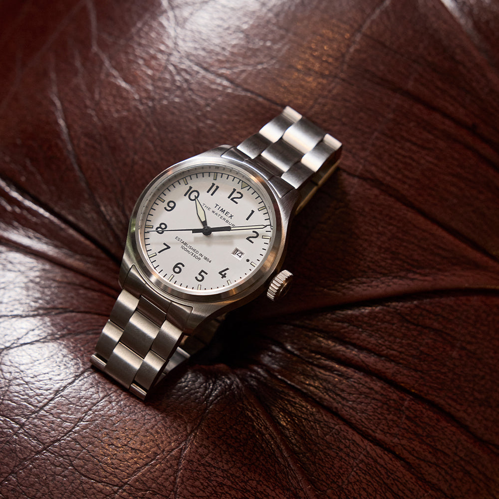 Timex Waterbury Ace Date 41mm  Stainless Steel Band