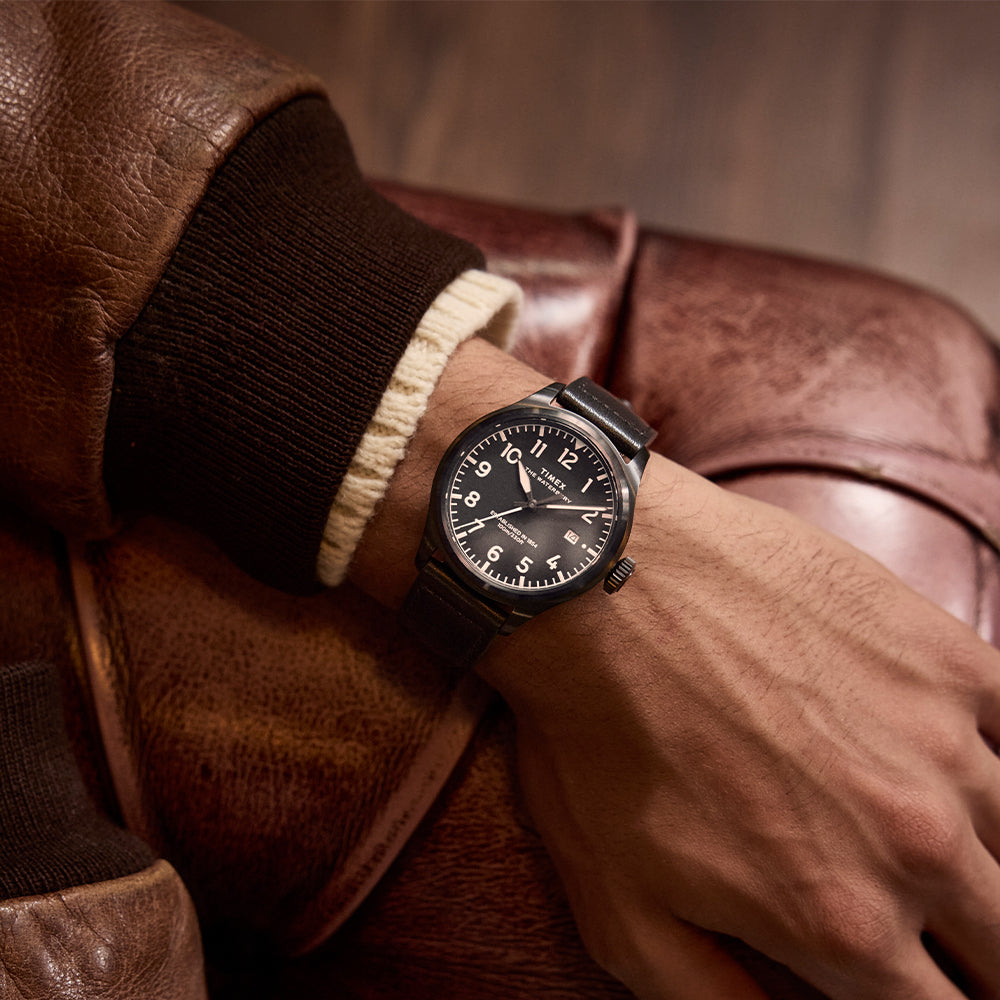 Timex Waterbury Ace Chronograph 41mm Leather Band