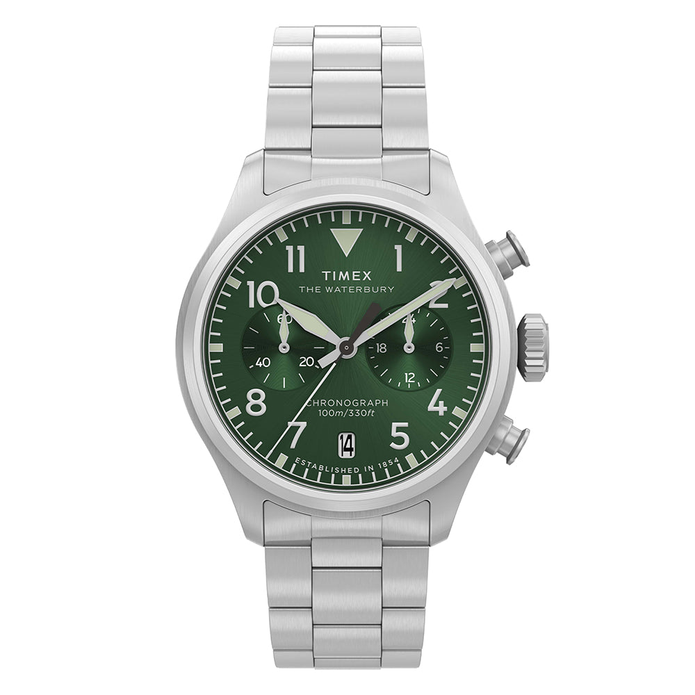Timex Waterbury Ace Chronograph 41mm Stainless Steel Band