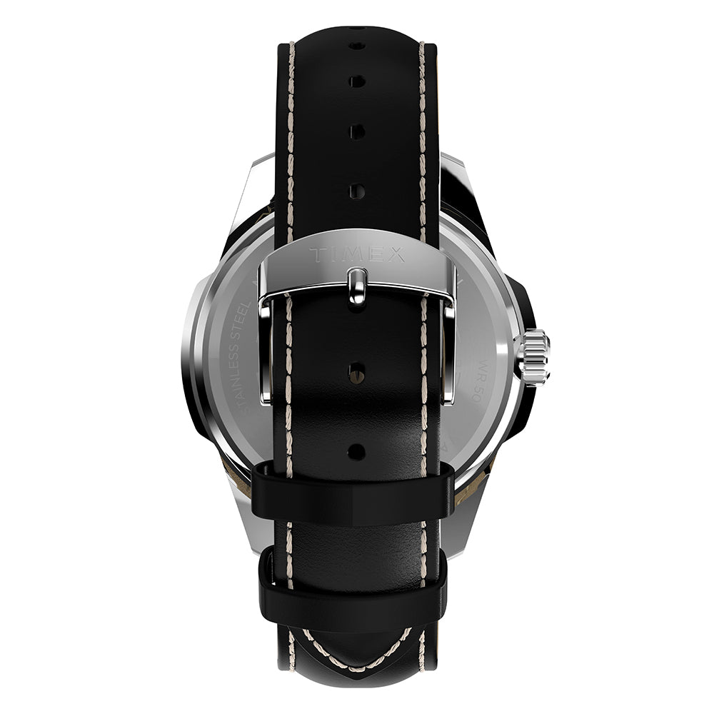 Timex Essex Avenue Day-Date 45mm Leather Band