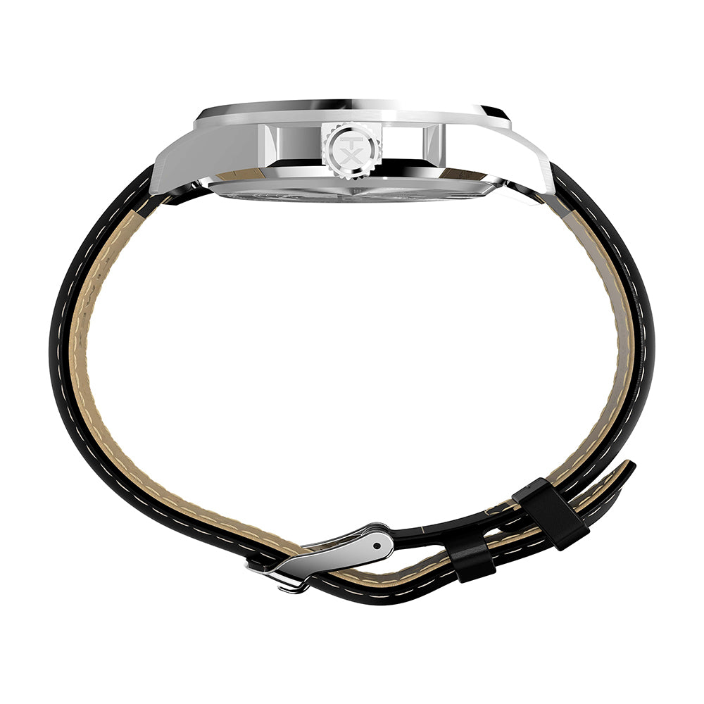 Timex Essex Avenue Day-Date 45mm Leather Band