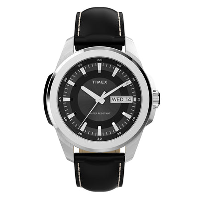 Timex Essex Avenue Day-Date 45mm Leather Band