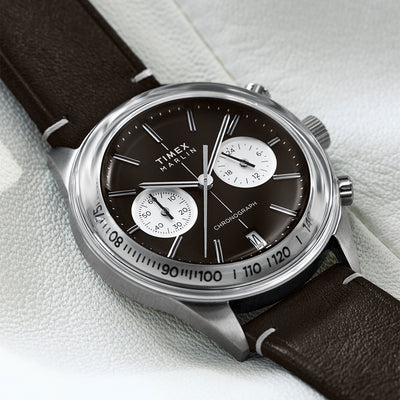 Timex Marlin Jet Quartz Chronograph 40mm Leather Band