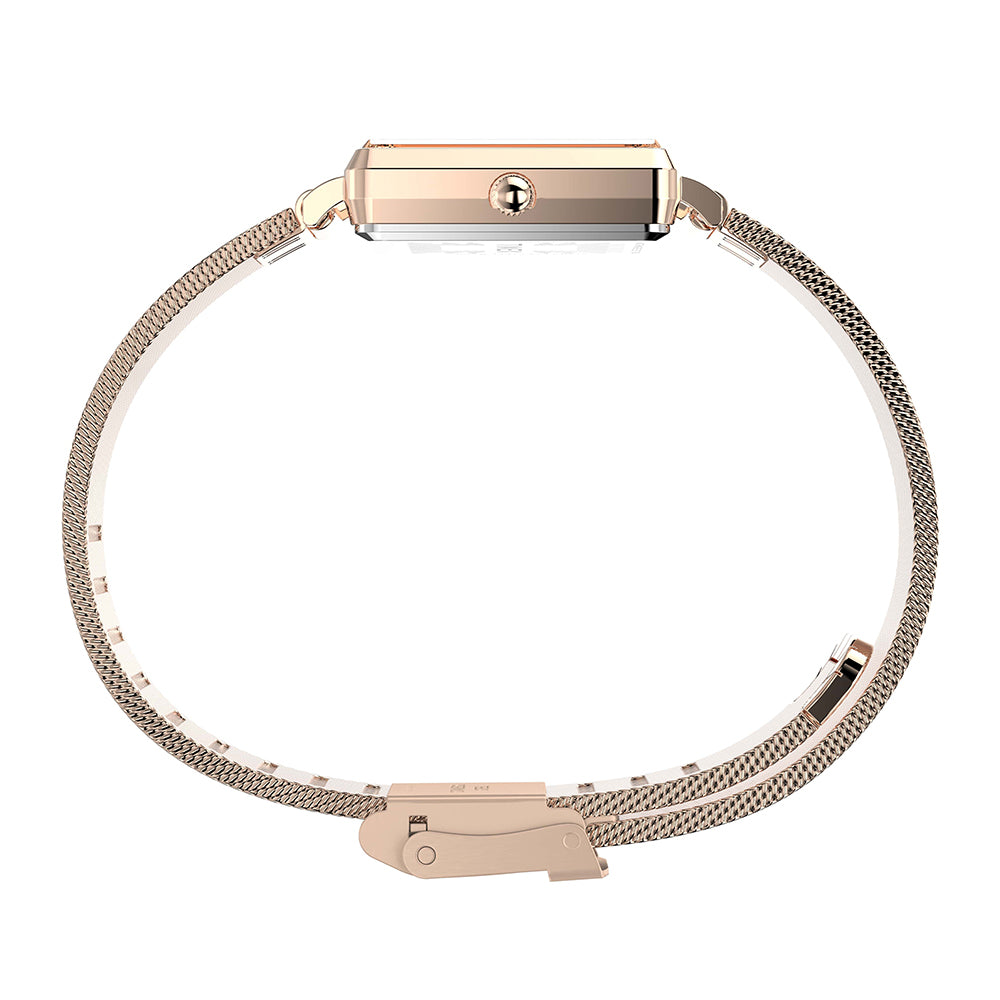 Timex Transcend Rectangle 3-Hand 22mm Stainless Steel Band